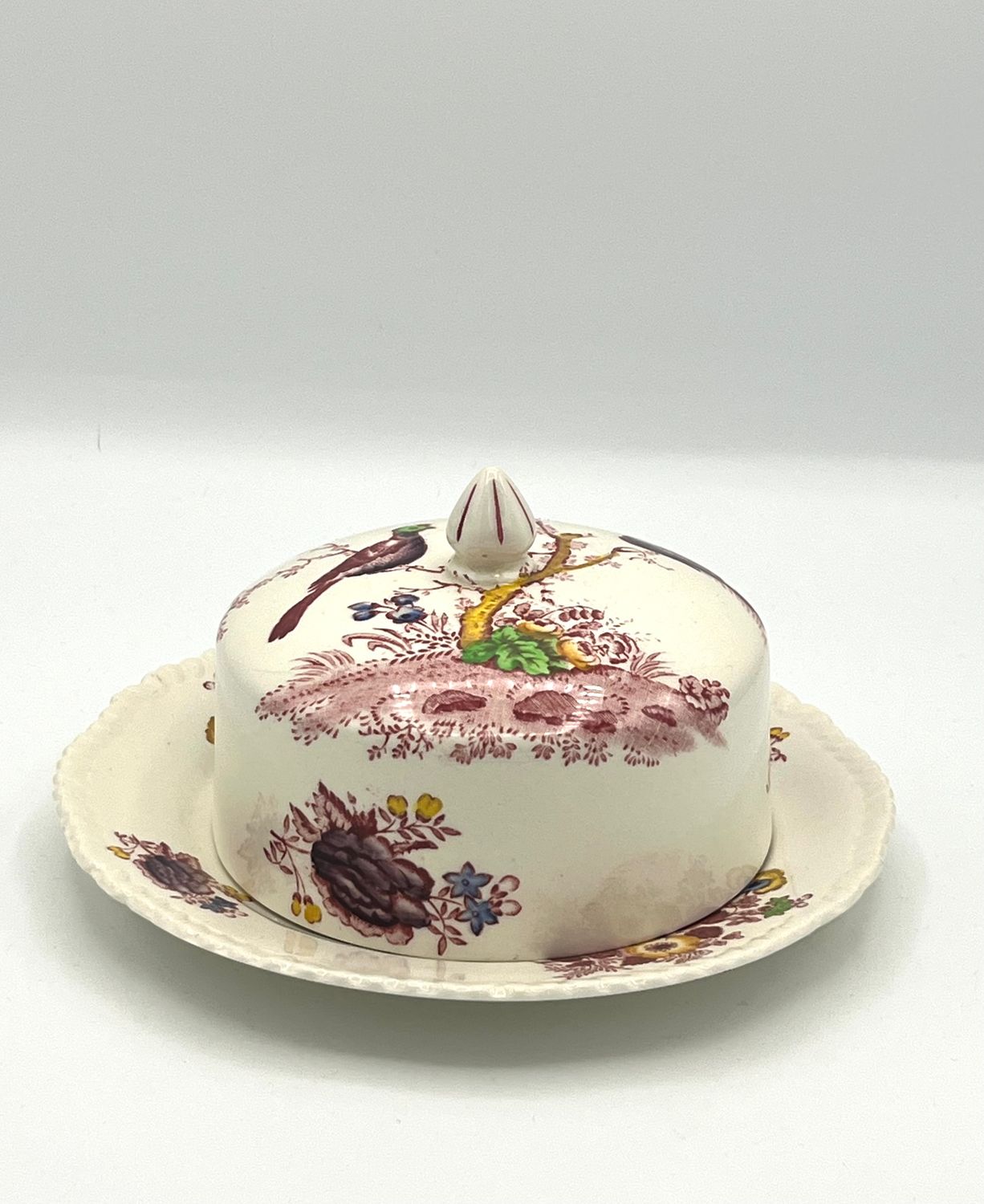 Wood &amp; Sons runde Butterdose "Oriental Birds"