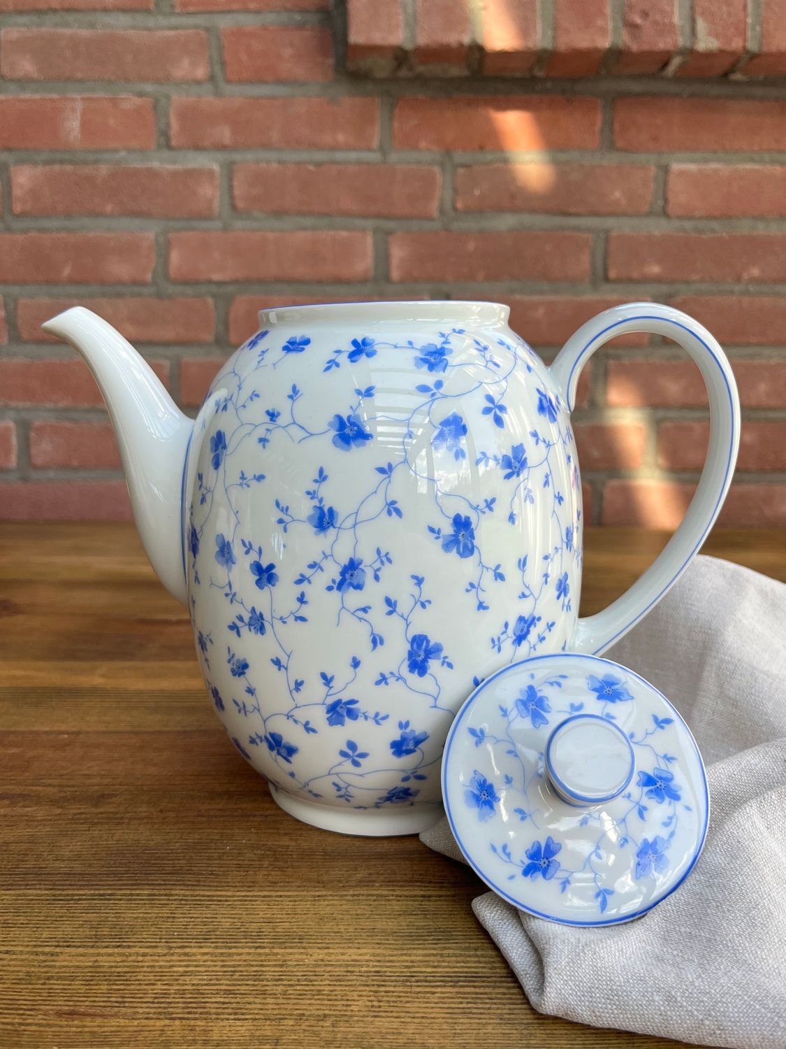 Große Teekanne in Blauweiß von Arzberg (1,2 L)