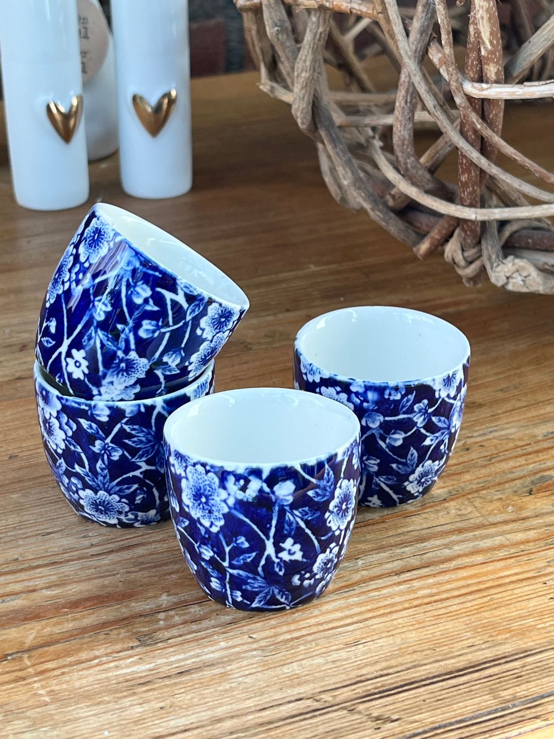 Eierbecher im 4er Set "Blue Calico" von Burleigh