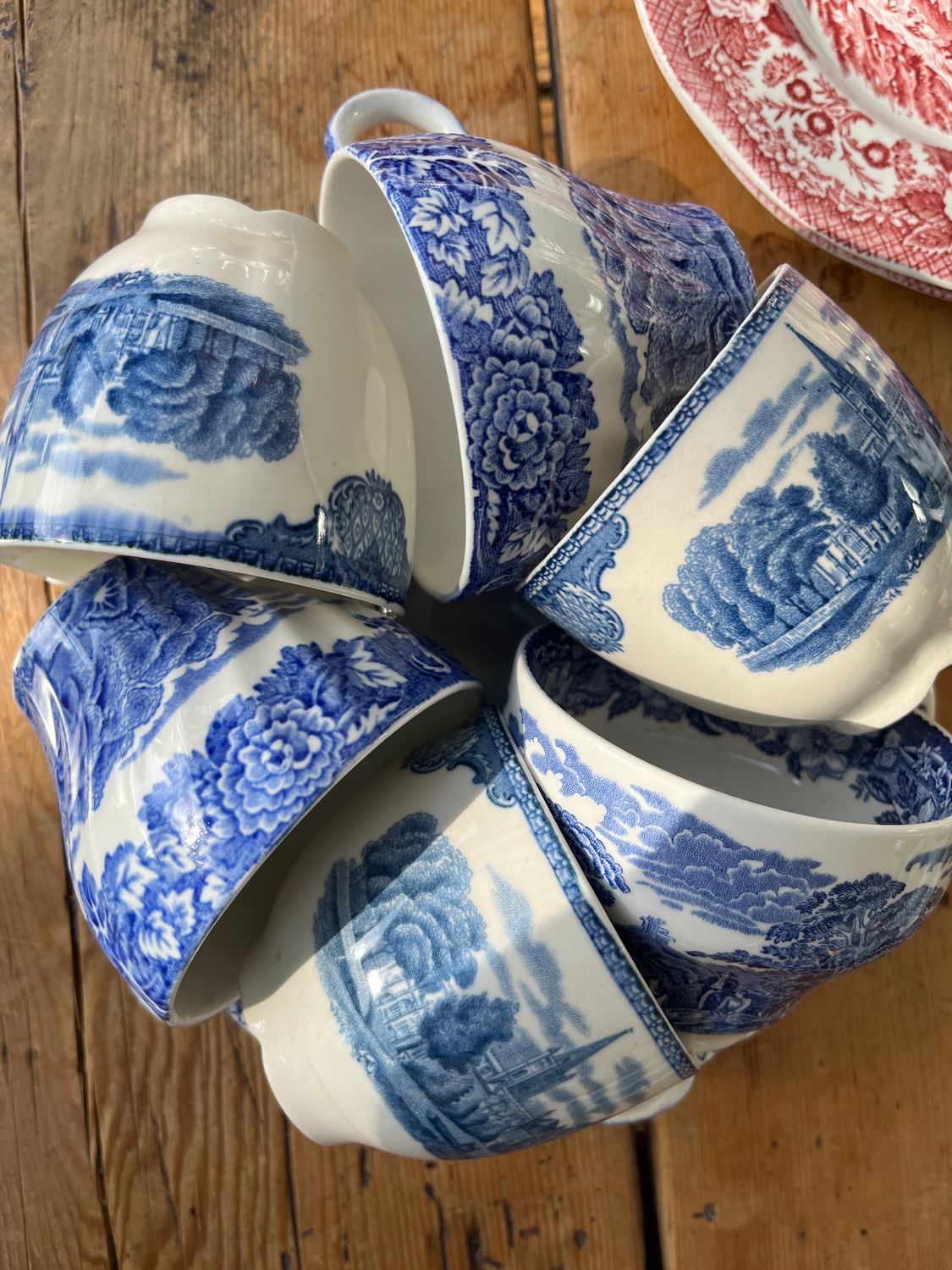 Buntes Tassen-Set – Blue &amp; White Mix