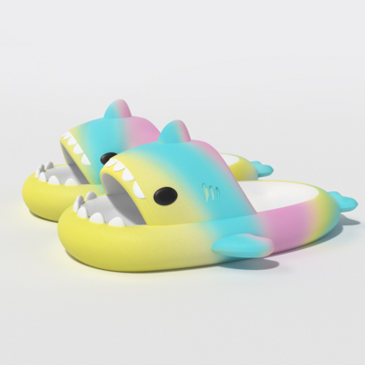 Gradient Rainbow Shark Slides