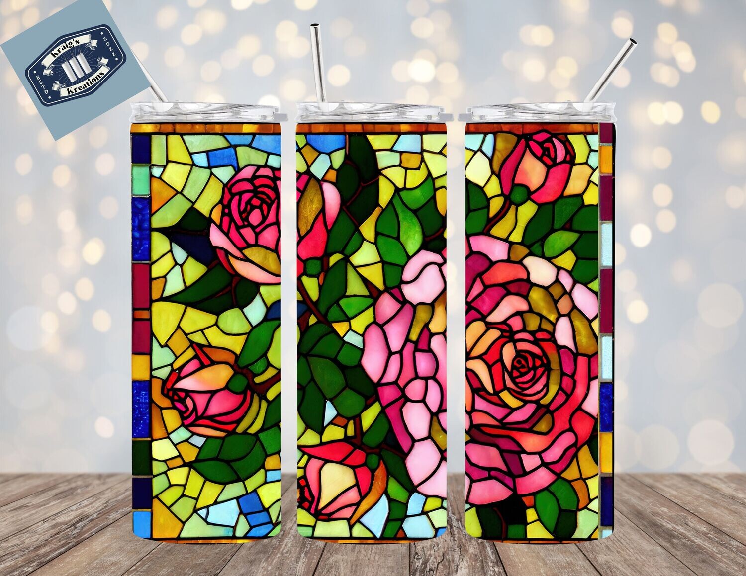 Stained Glass Rose