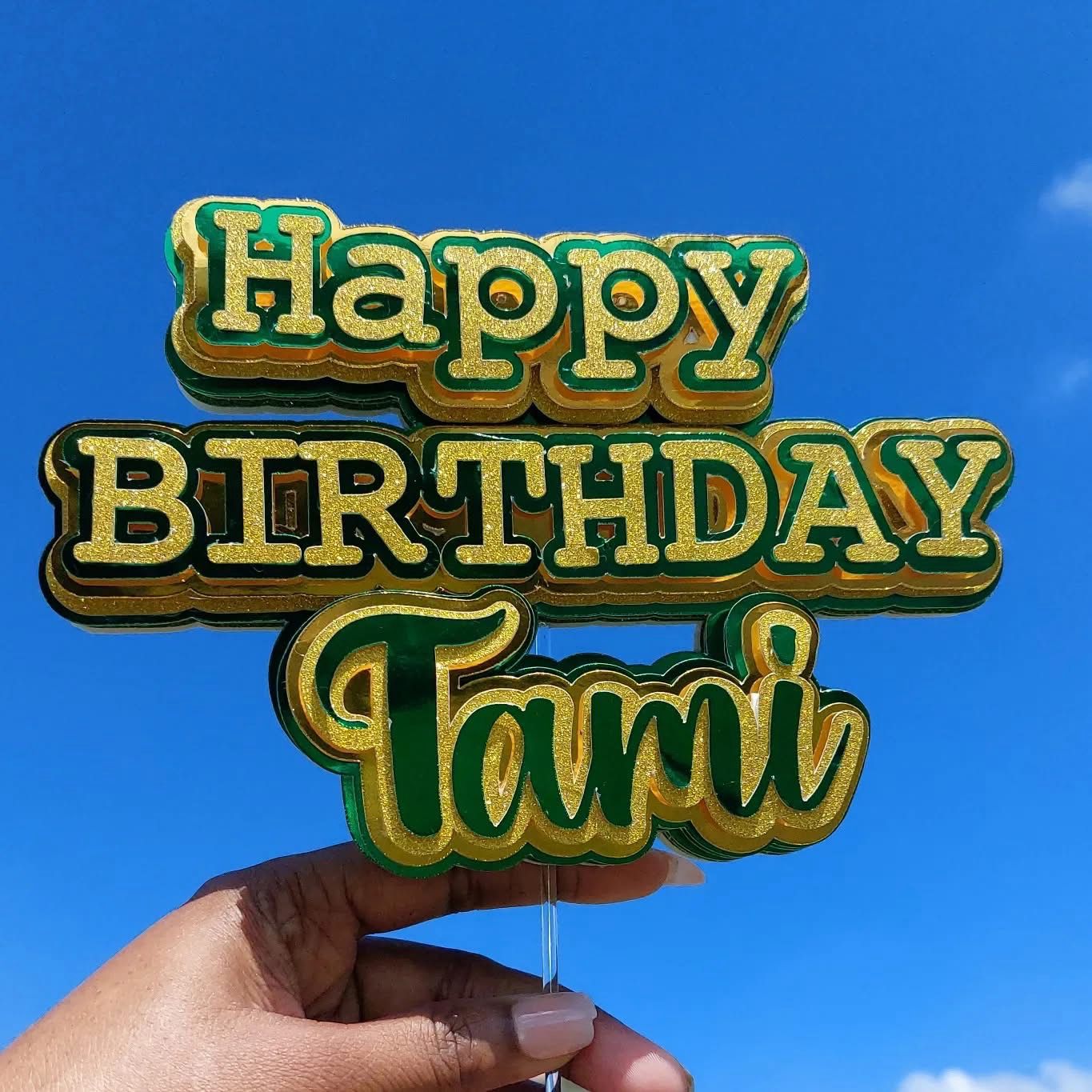 3d Cake topper- Words/Digits