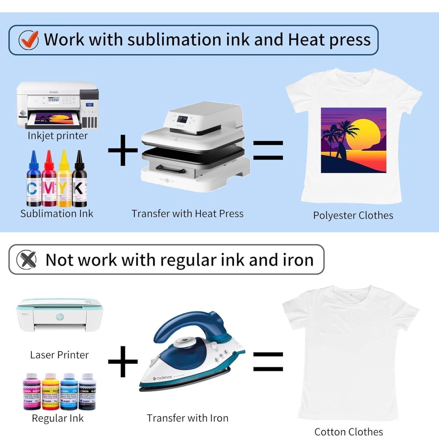 HTV Ront Sublimation Paper 8.5”x14” 10pk