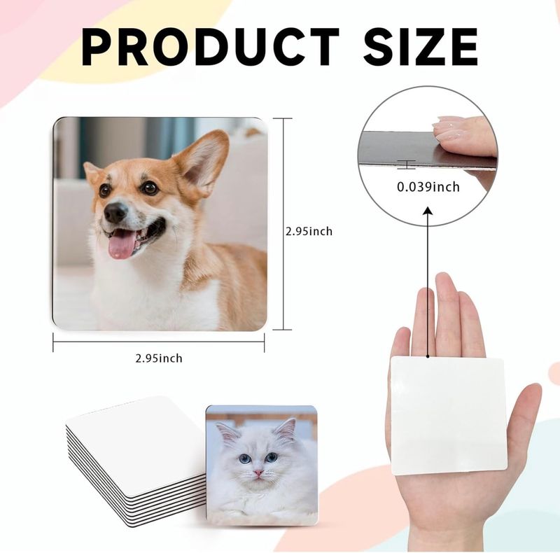 Sublimation Magnets 2.95”x2.95” 10 Pk