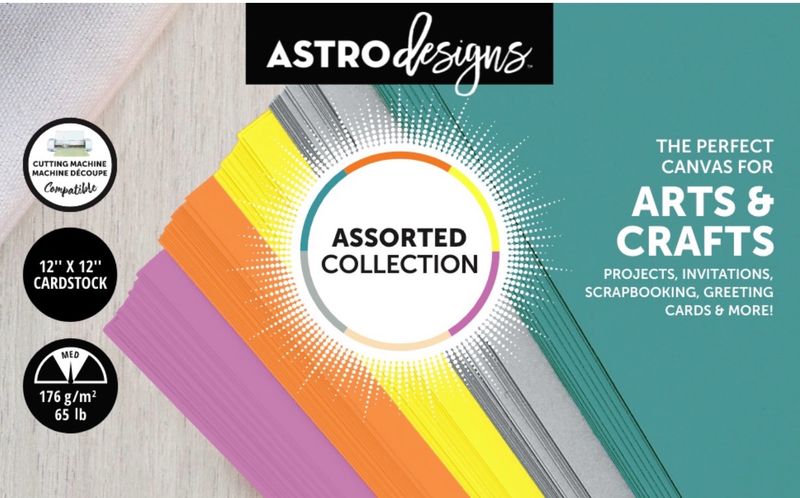 12”x12” 65lb Smooth Cardstock Assorted 10pk