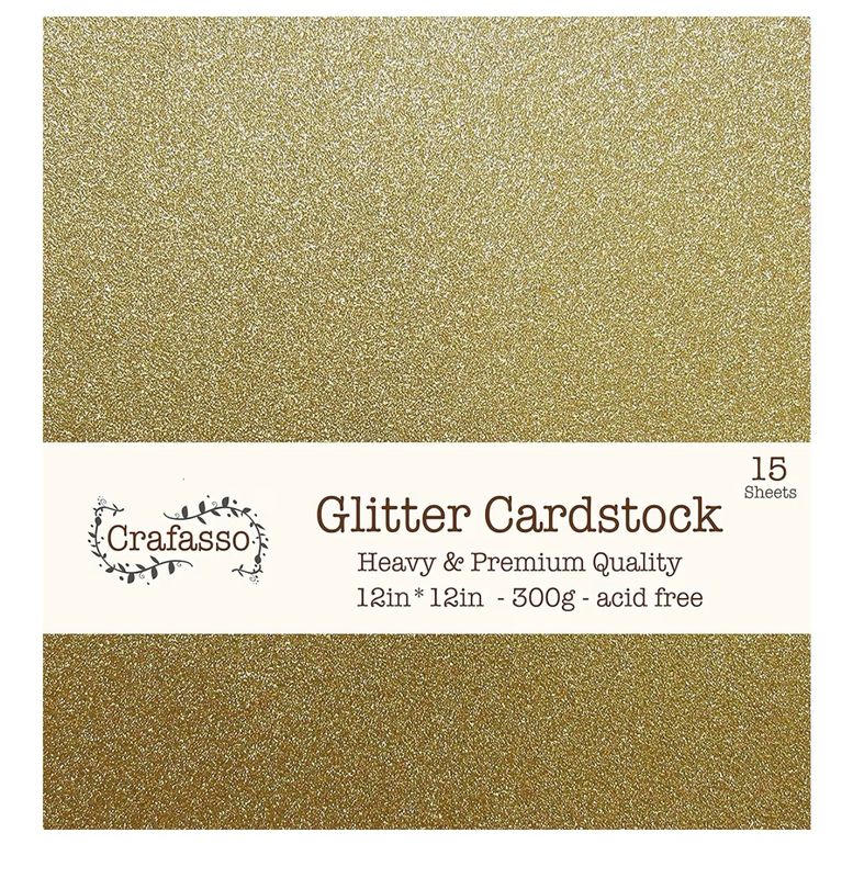 12”x12” 80lb Glitter Cardstock GOLD