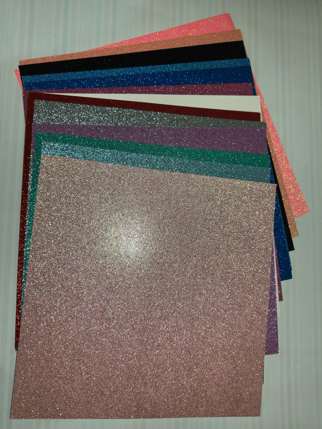 Glitter Cardstock 12"x12" 80lb Assorted