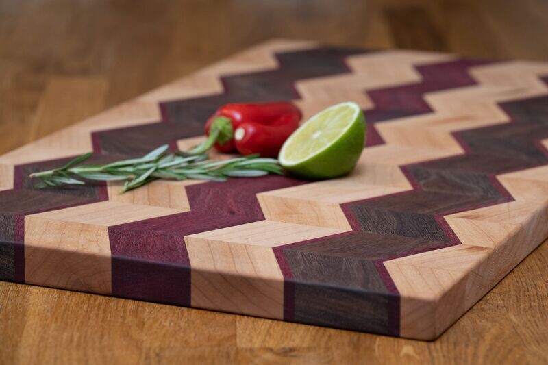 Zig Zag Dark Shades Chopping Board