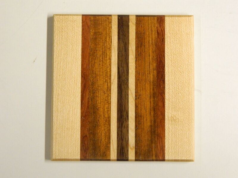 Maple wide stripe coaster