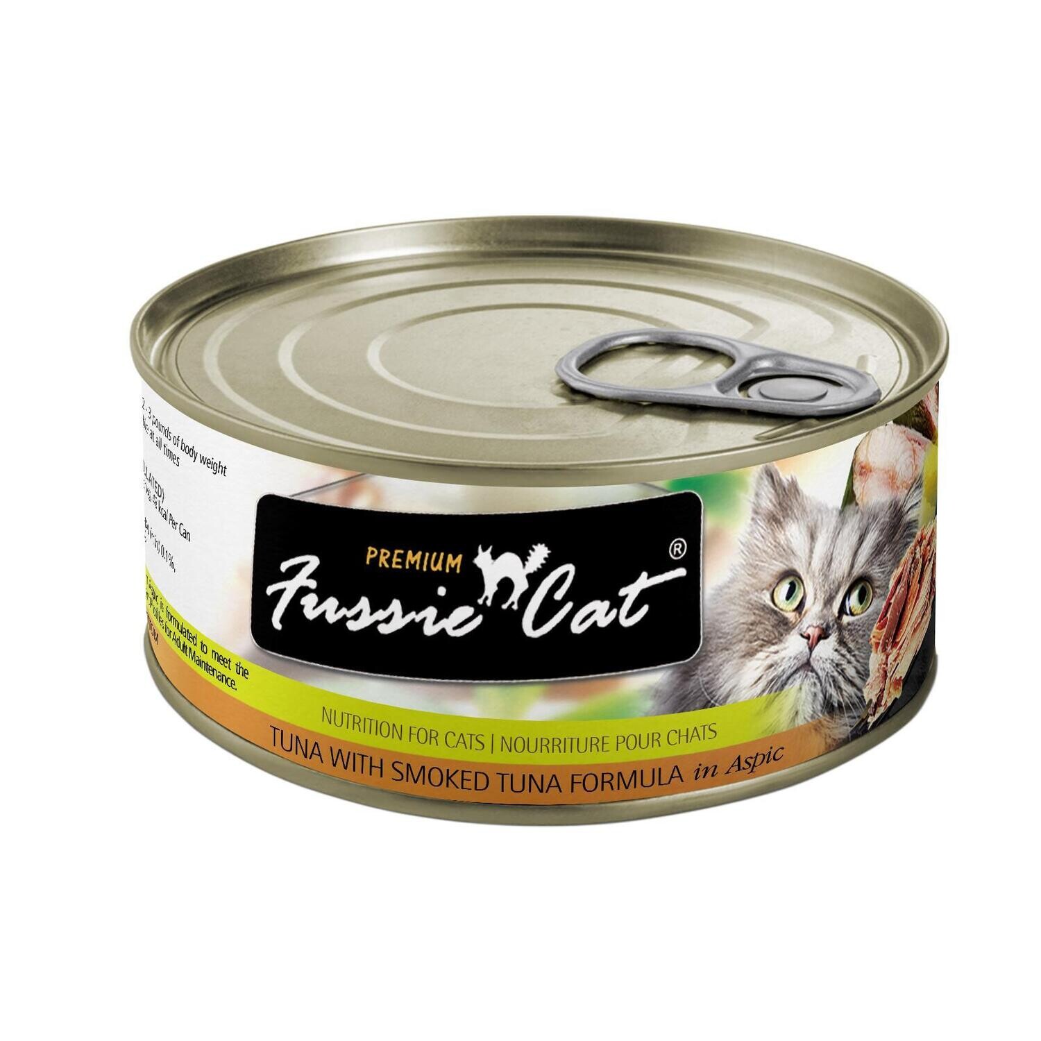Fussie Cat Tuna w/Smoked Tuna can 2.82oz 24/case