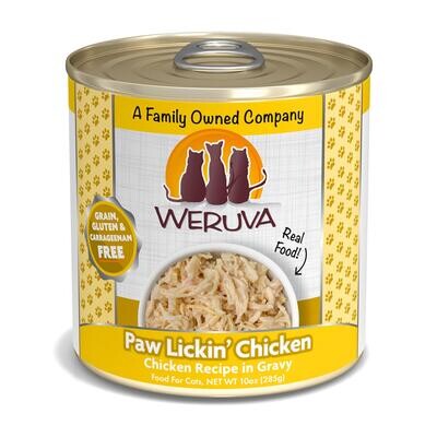 Weruva Cat Paw Lickin' Chicken Grain Free Chicken in Gravy can 10.05oz 12/Case (X)