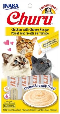 Inaba Ciao Churu Cat Chicken & Cheese Puree 2oz 6/case