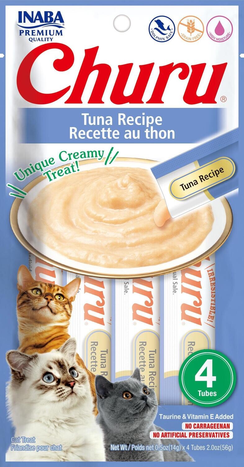 Inaba Ciao Churu Cat Tuna Puree 2oz (4 tubes) 6/Case (X)