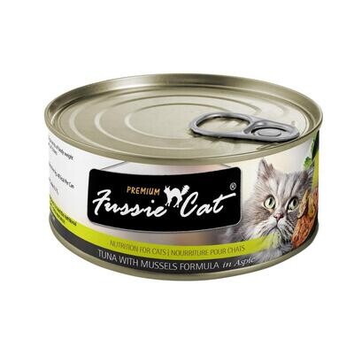 Fussie Cat Tuna w/Mussels can 2.82oz 24/case
