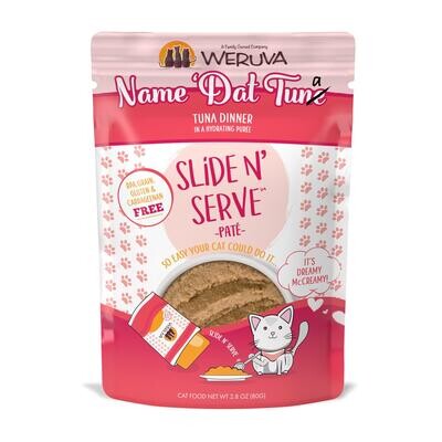 Weruva Cat Slide & Serve Name Dat Tuna Grain Free Tuna pate pouch 2.8oz 12/Case