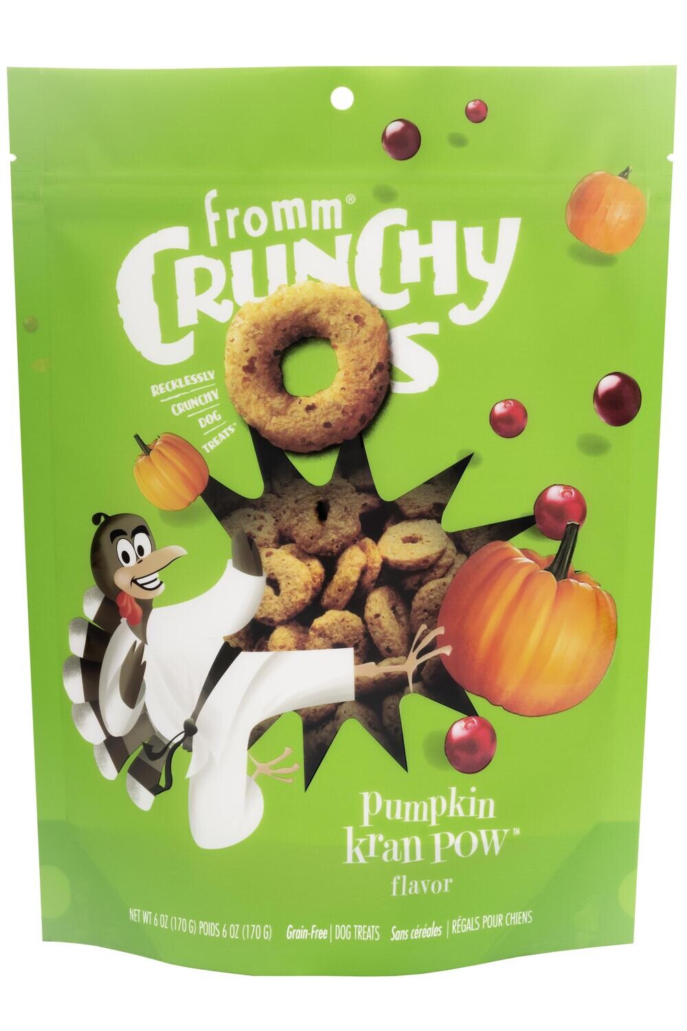 Fromm Crunchy O's Pumpkin Kran Pow Grain Free Treat 6oz