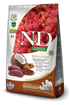 Farmina N&D Grain Free Quinoa Skin & Coat Venison 5.5#