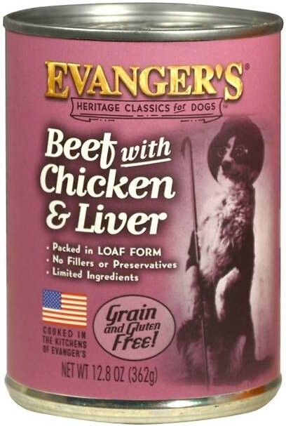 Evanger's Classic Beef, Chicken & Liver can 12.8oz 12/case