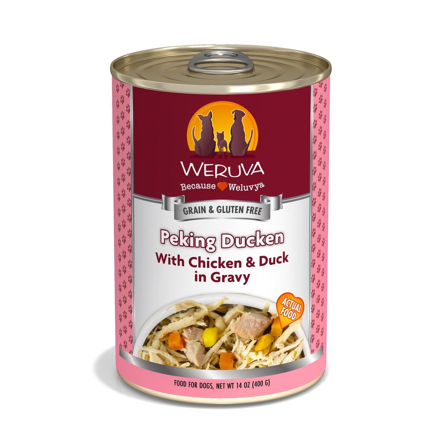 Weruva K9 Peking Ducken Grain Free Chicken & Duck can 14oz 12/Case