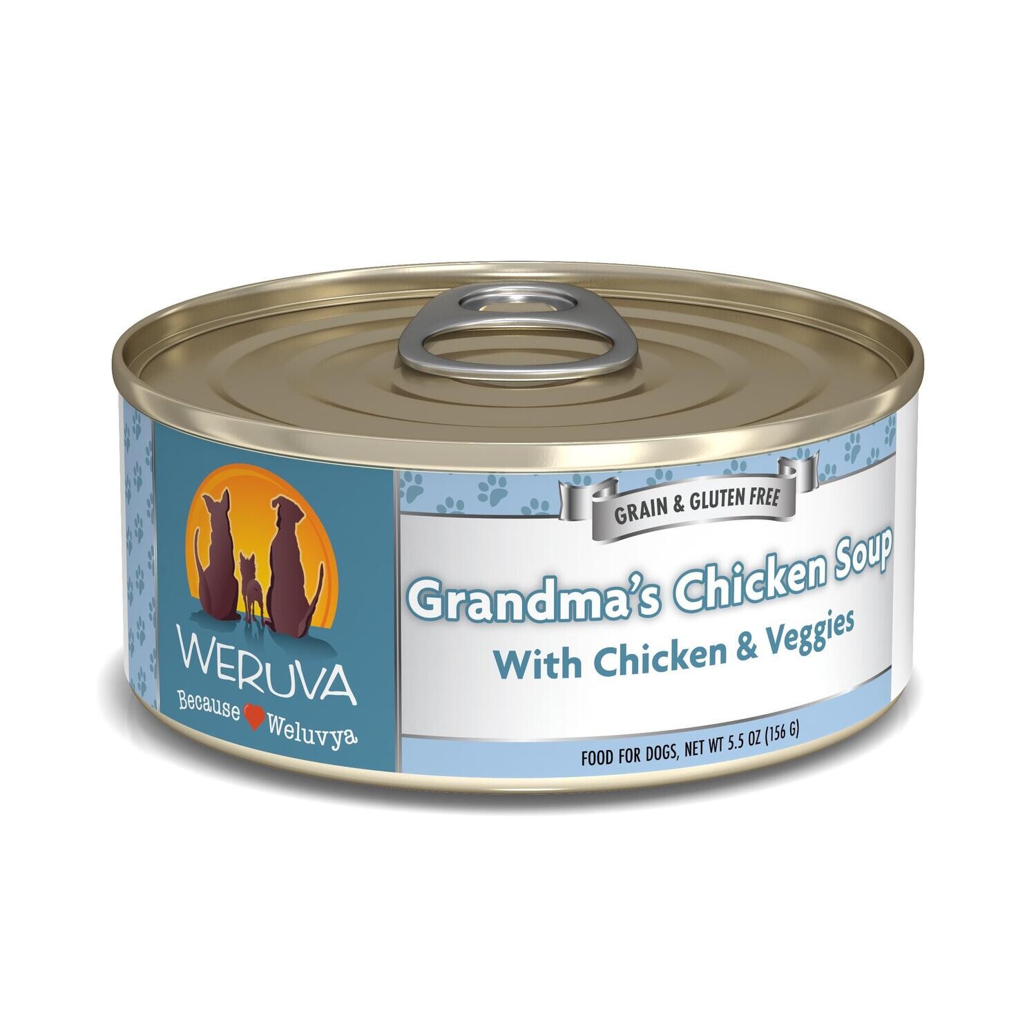 Weruva K9 Grandma's Chicken Soup Grain Free Chicken & Veggies can 5.5oz 24/Case
