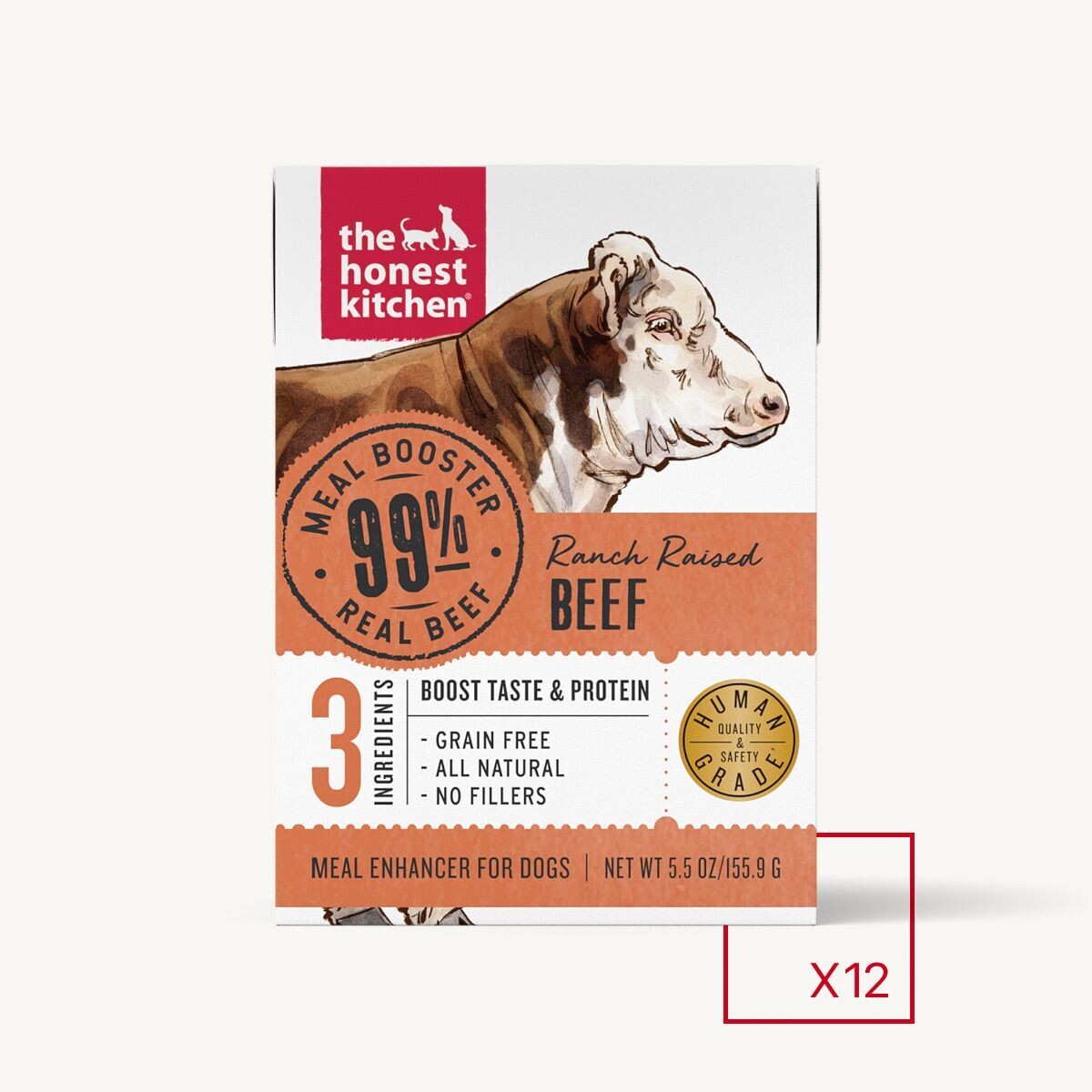 The Honest Kitchen 99% Beef Meal Booster tetra 5.5oz 12/case