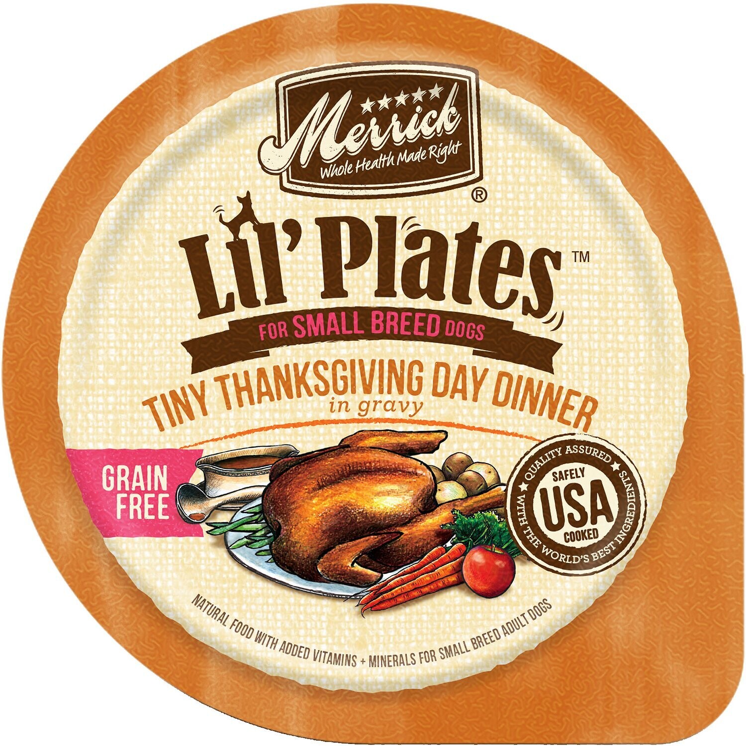 Merrick Lil' Plates Tiny Thanksgiving Dinner cup 3.5oz 12/case