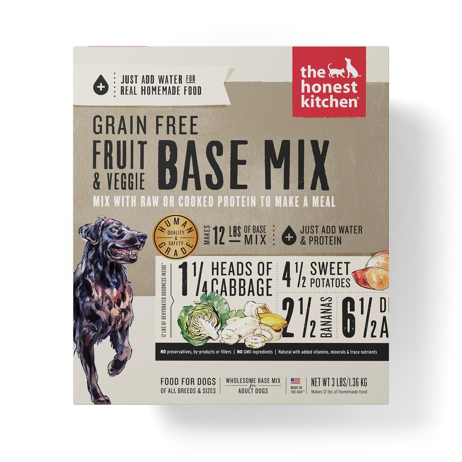 The Honest Kitchen Dog Dehydrated Base Mix GF Fruit & Veg 3#