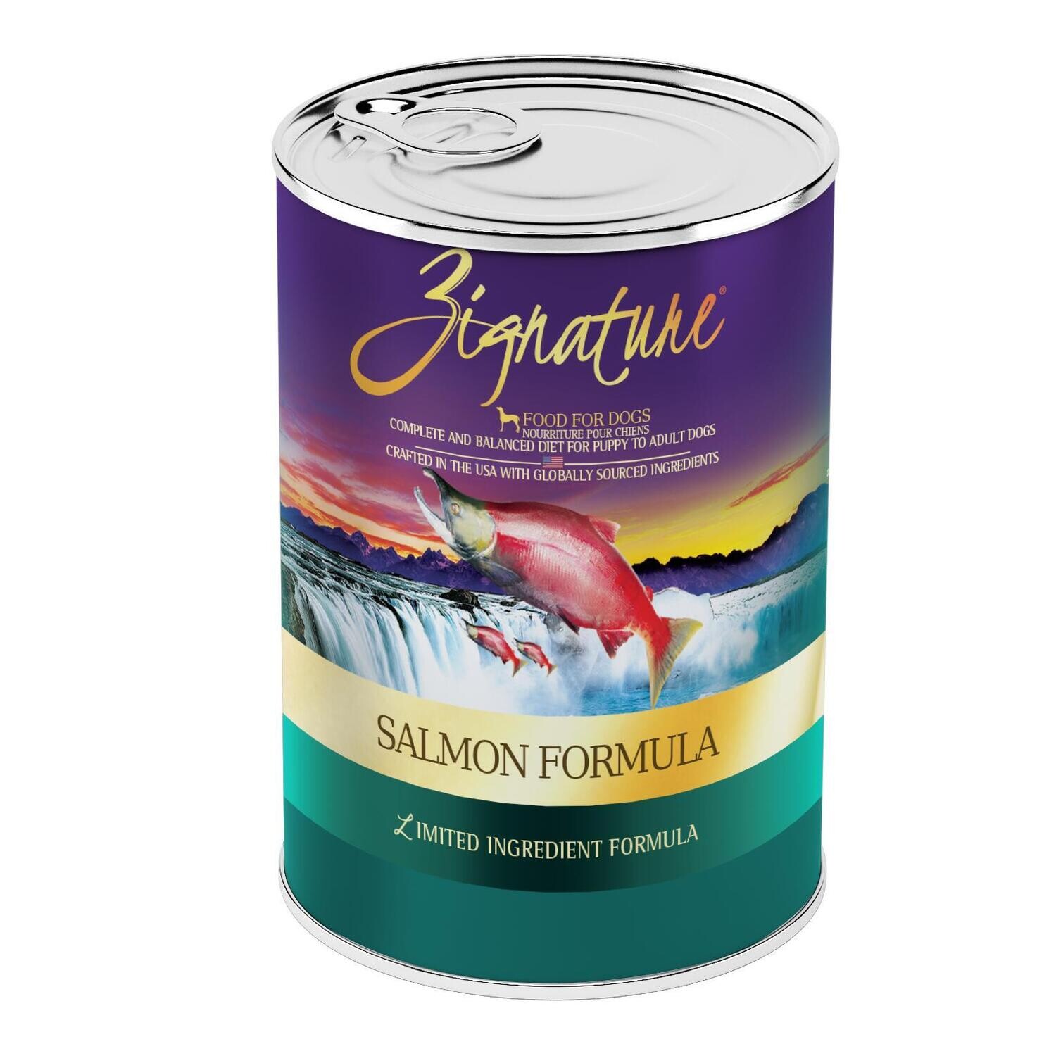 Zignature Grain Free Salmon can 13oz 12/Case