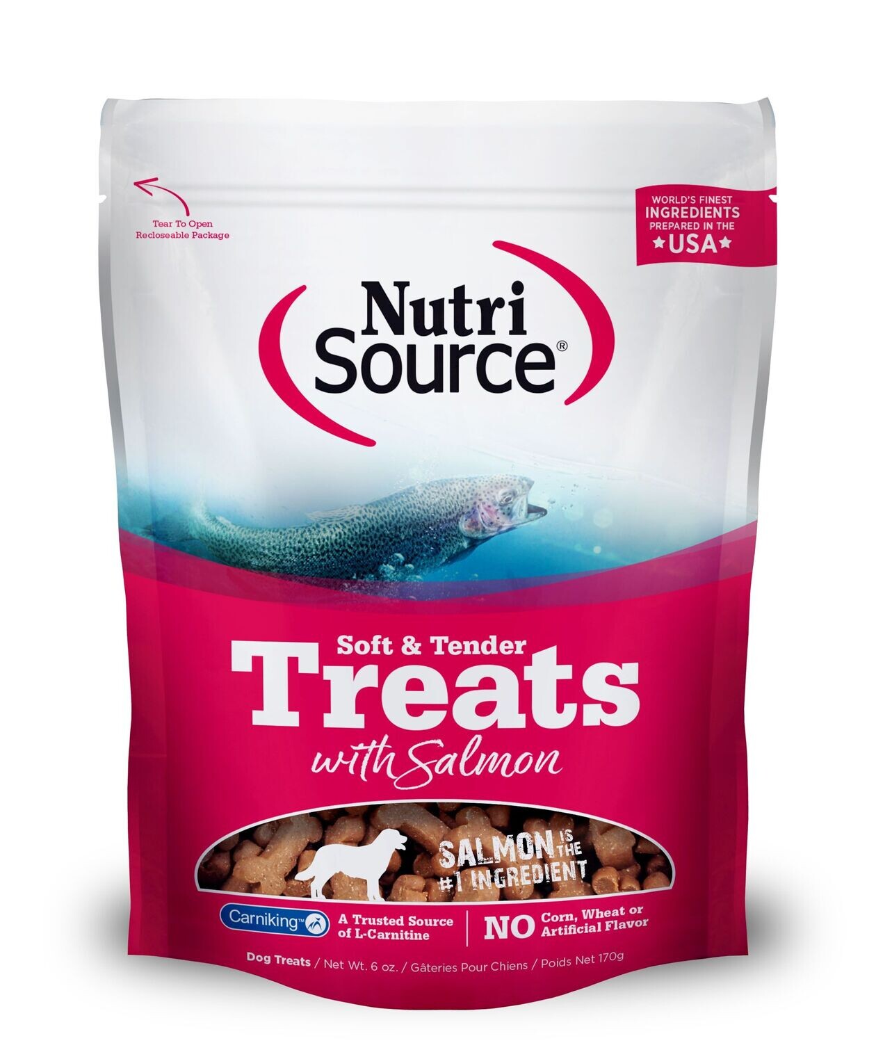 Nutrisource Soft & Tender Salmon Treat 6oz 12/Case