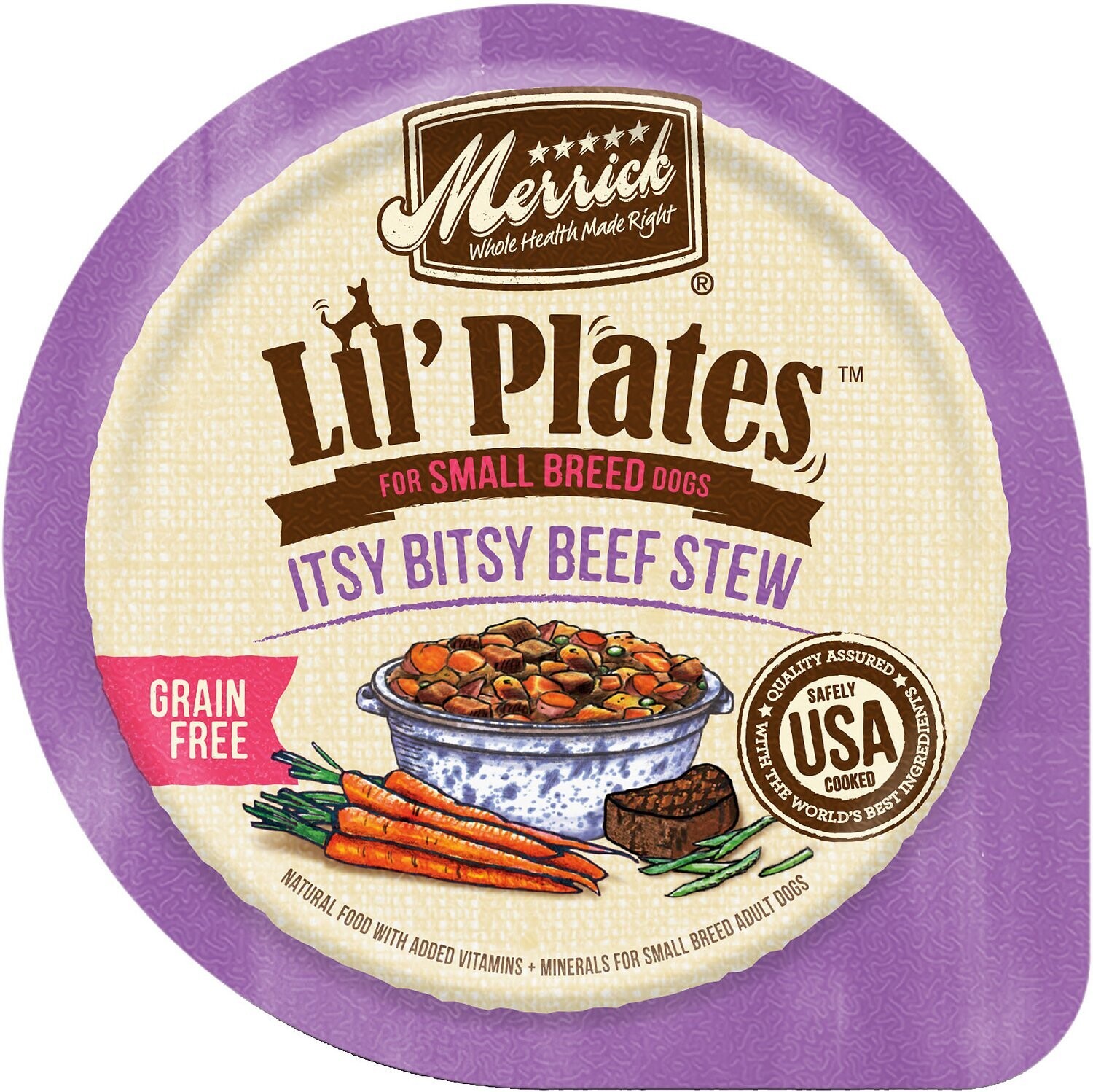 Merrick Lil' Plates Grain Free Beef Stew cup 3.5oz 12/Case