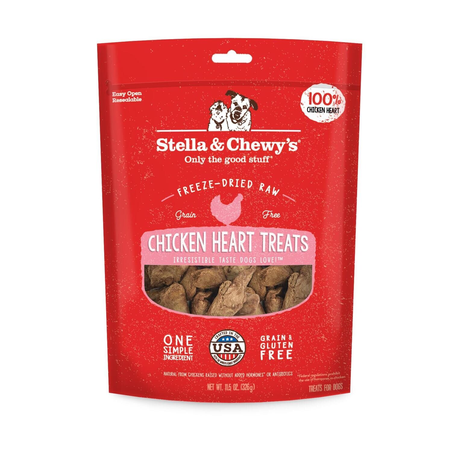 Stella & Chewy's Freeze Dried Chicken Heart Treat 11.5oz