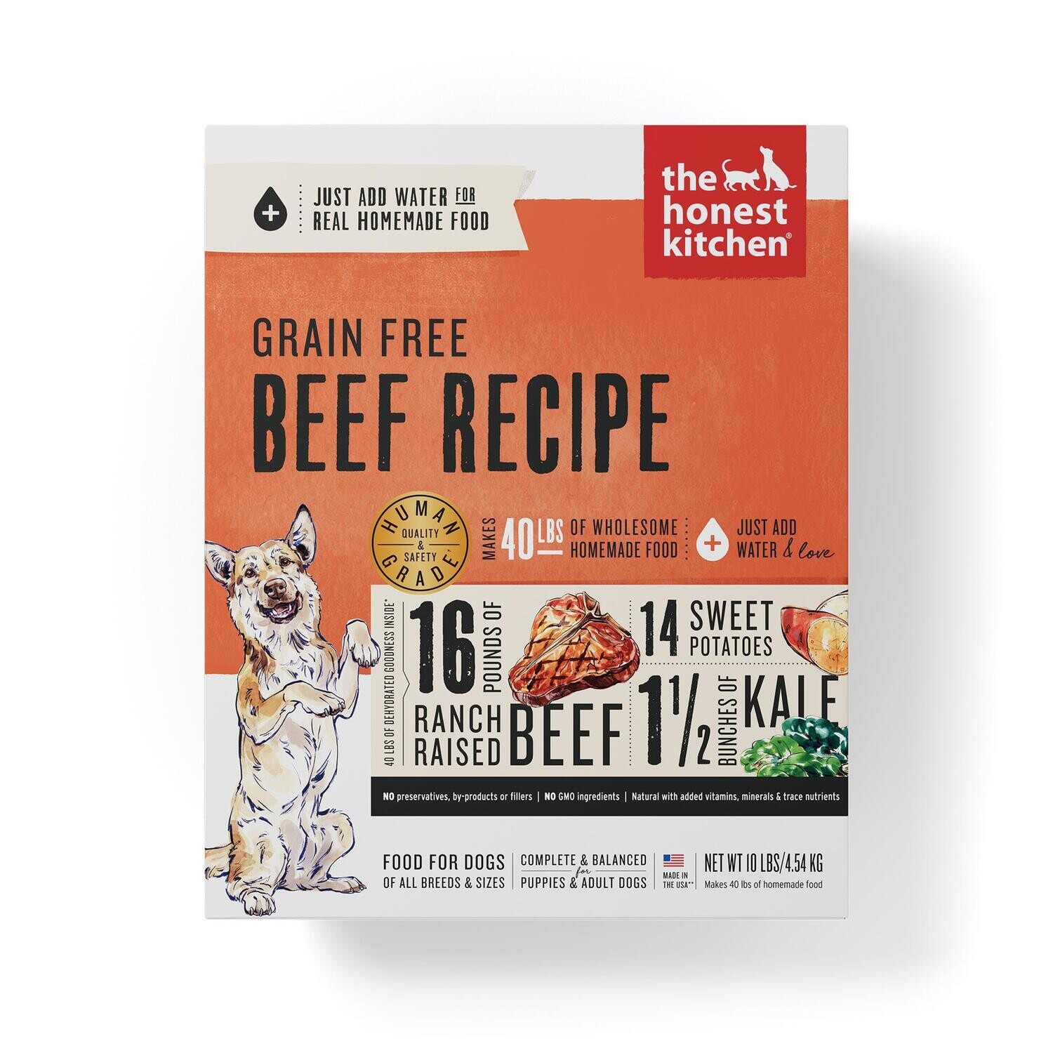 The Honest Kitchen Dehydrated GF Beef 10#