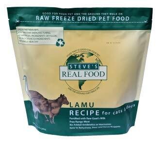 Steve's Real Food Dog & Cat Freeze Dried Lamu (Lamb/Emu) Nuggets 20oz