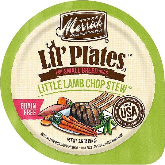 Merrick Lil' Plates Grain Free Little Lamb Chop Stew cup 3.5oz 12/Case