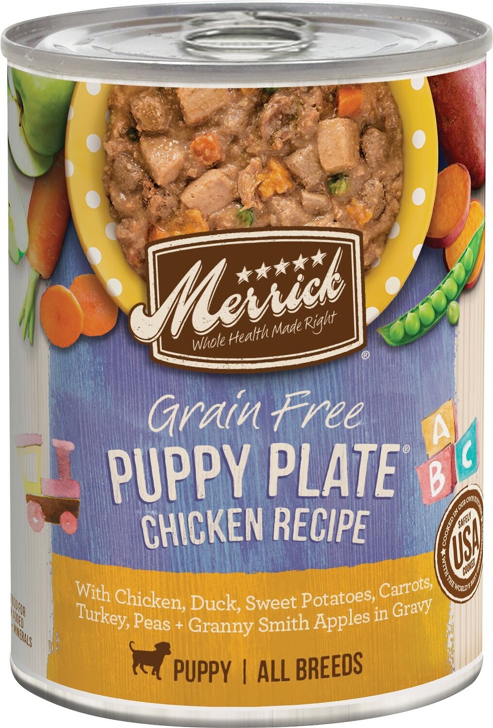 Merrick Puppy Plate Chicken can 12.7oz 12/case