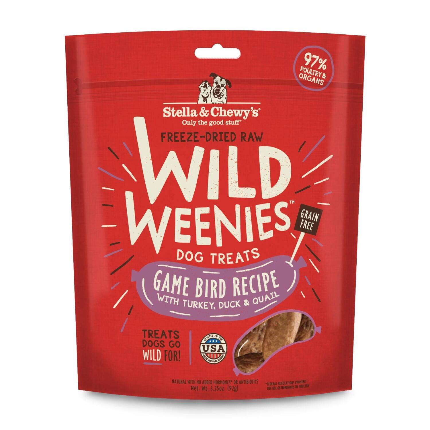 Stella & Chewy's Freeze Dried Wild Weenies Gamebird Treat 3.25oz