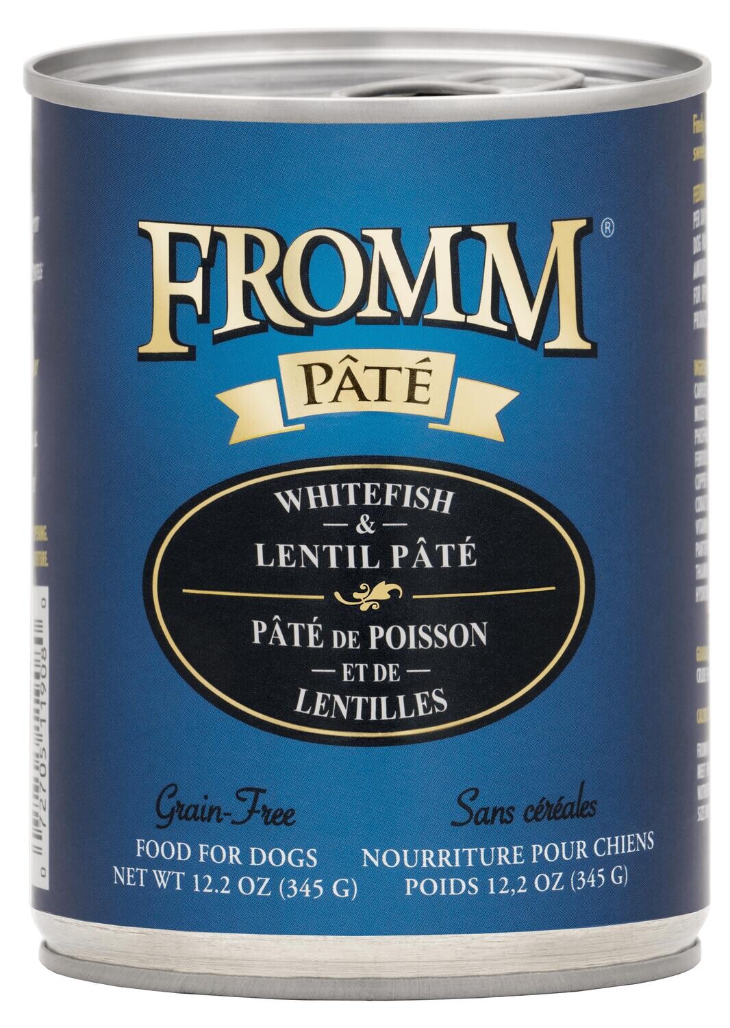 Fromm GF Whitefish & Lentil can 12/case (CO)