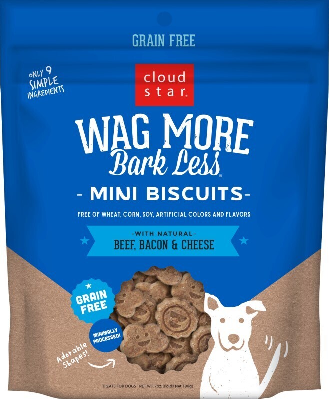Wag More Bark Less GF Beef, Bacon & Cheese Mini Treat 7oz