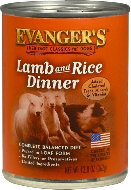 Evanger's Classic Lamb & Rice can 12.8oz 12/case