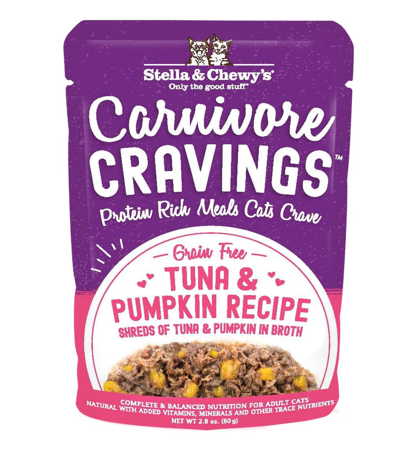 Stella & Chewy's Cat Carnivore Cravings Tuna & Pumpkin pouch 2.8oz 24/case