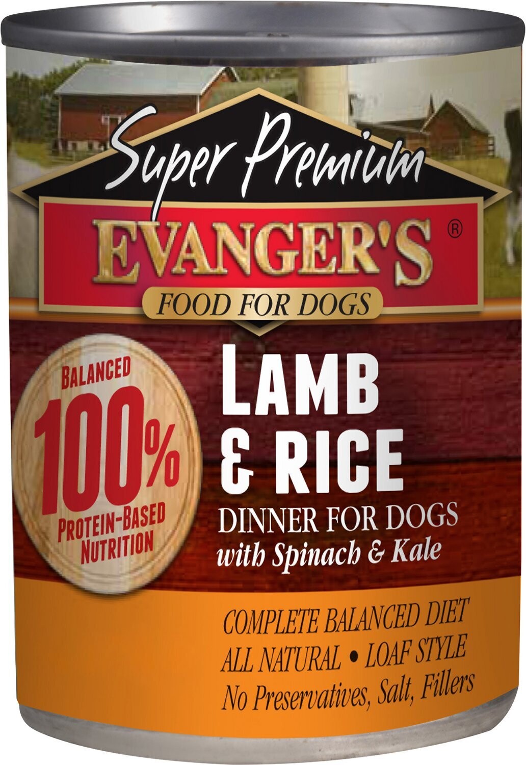Evanger's Super Premium Lamb & RIce can 13oz 12/case