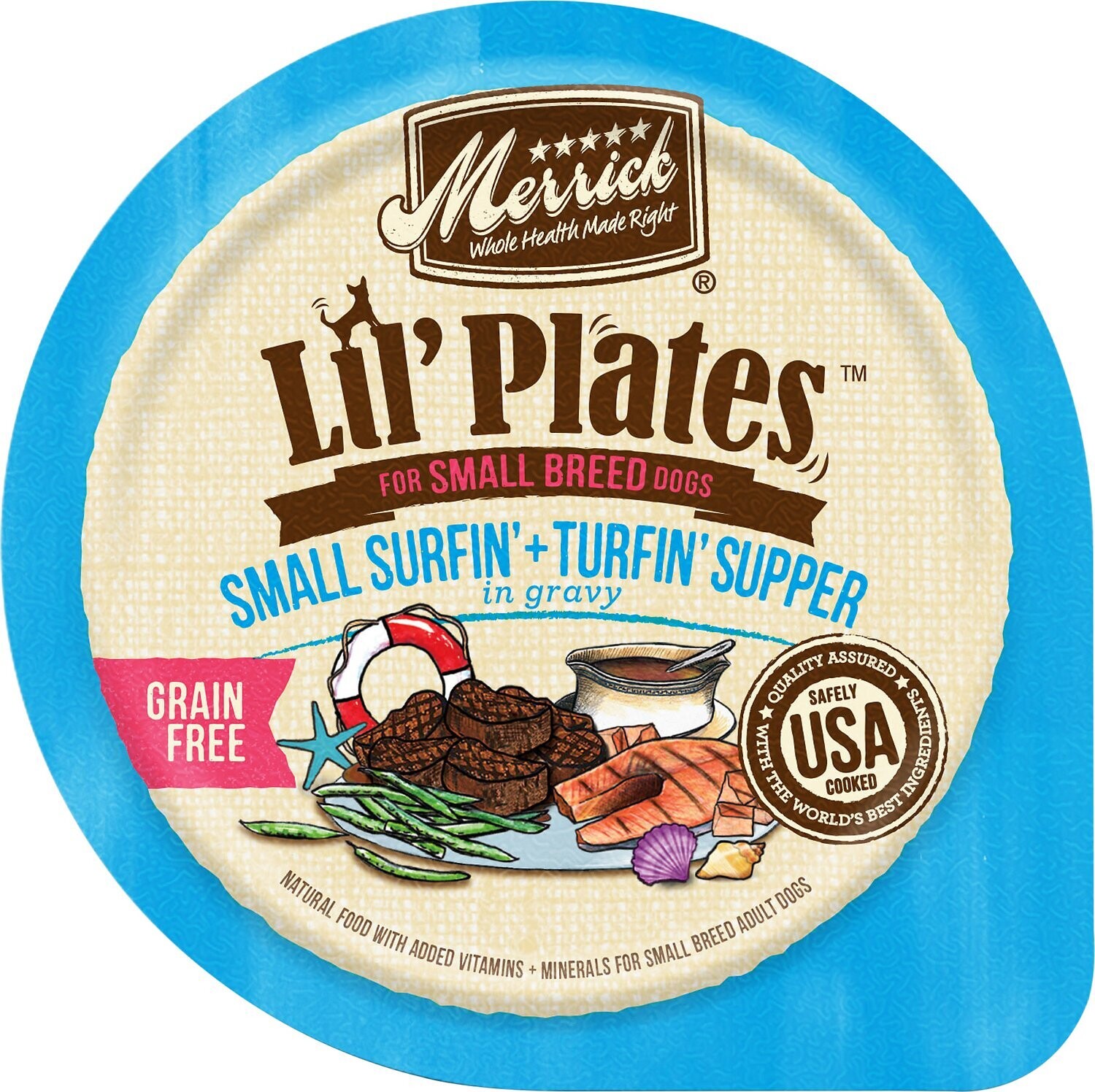 Merrick Lil' Plates Small Surfin' & Turfin' Supper cup 3.5oz 12/case