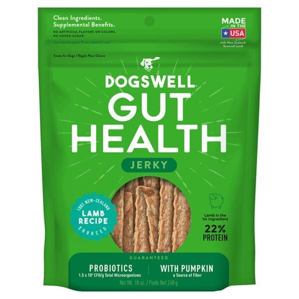 Dogswell Gut Health Lamb Jerky Dog Treat 10oz (S)