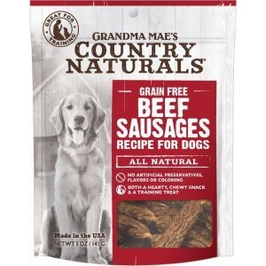 Grandma Mae's Country Naturals Grain Free Beef Sausage Treat 5oz