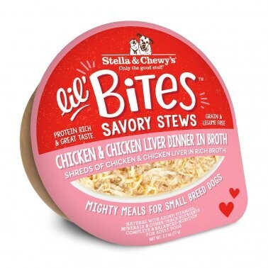 Stella & Chewy's Lil Bites Grain & Legume Free Chicken & Chicken Liver Stew cup 2.7oz 12/Case (X)