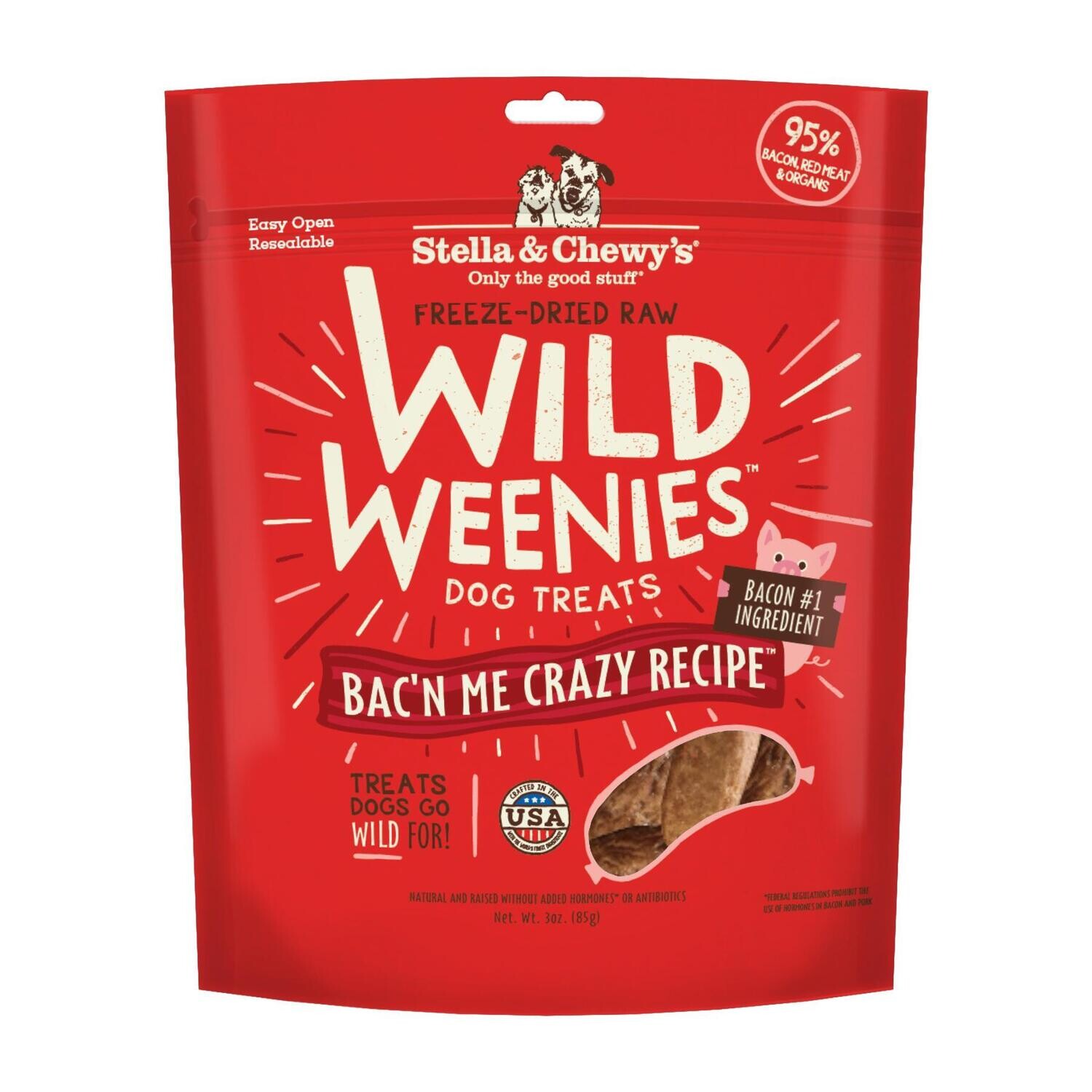Stella & Chewy's Wild Weenies Bacon 3oz