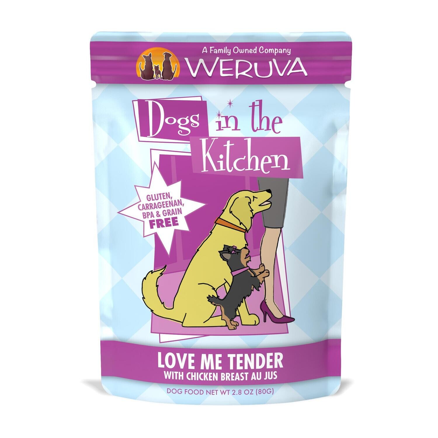 Weruva Dogs in the Kitchen Pouch Love me Tender pouch 12/case