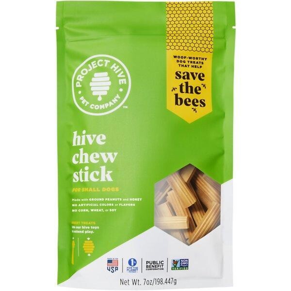 Project Hive Dog Treat Chew Stick Peanut & Honey Small 7oz