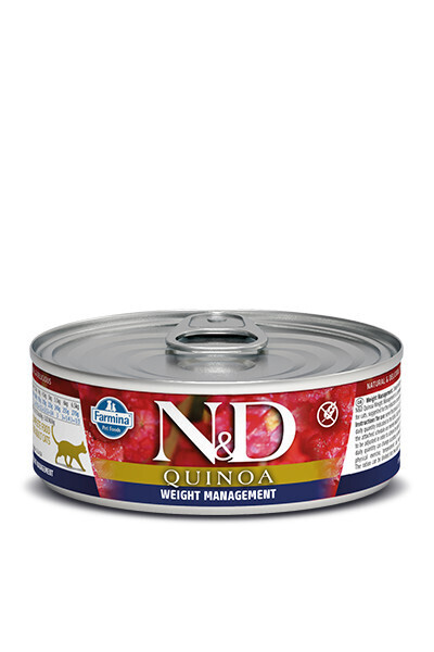 Farmina N&D Cat Grain Free Quinoa Weight Management Lamb can 2.8oz 24/Case